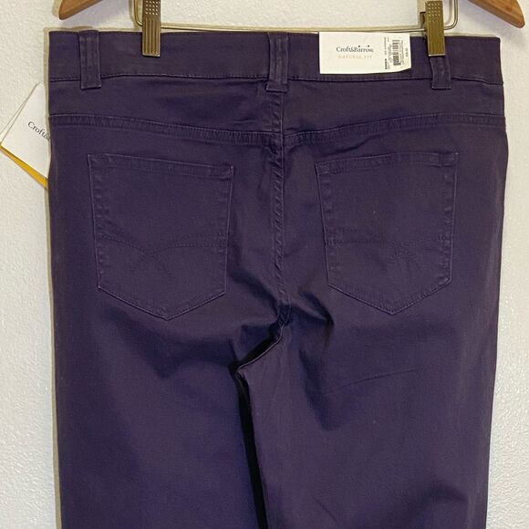 Croft & Barrow - Natural Fit Stretch Straight Jeans Pants Purple - size 12 NWT - Picture 9 of 9